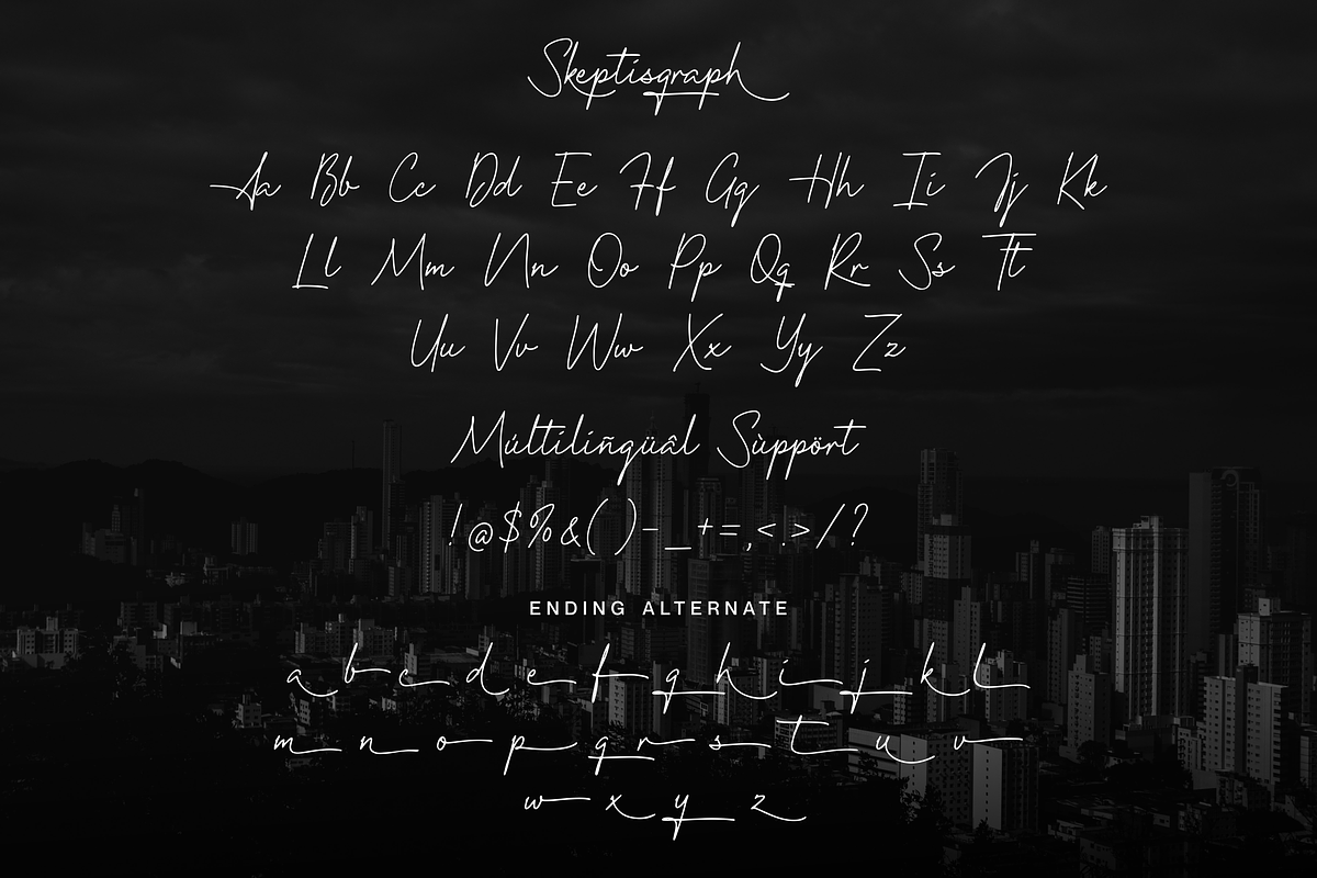 Skeptisgraph A Casual Signature Font, a Script Font by Allouse Studio (Photo 9 of 10)