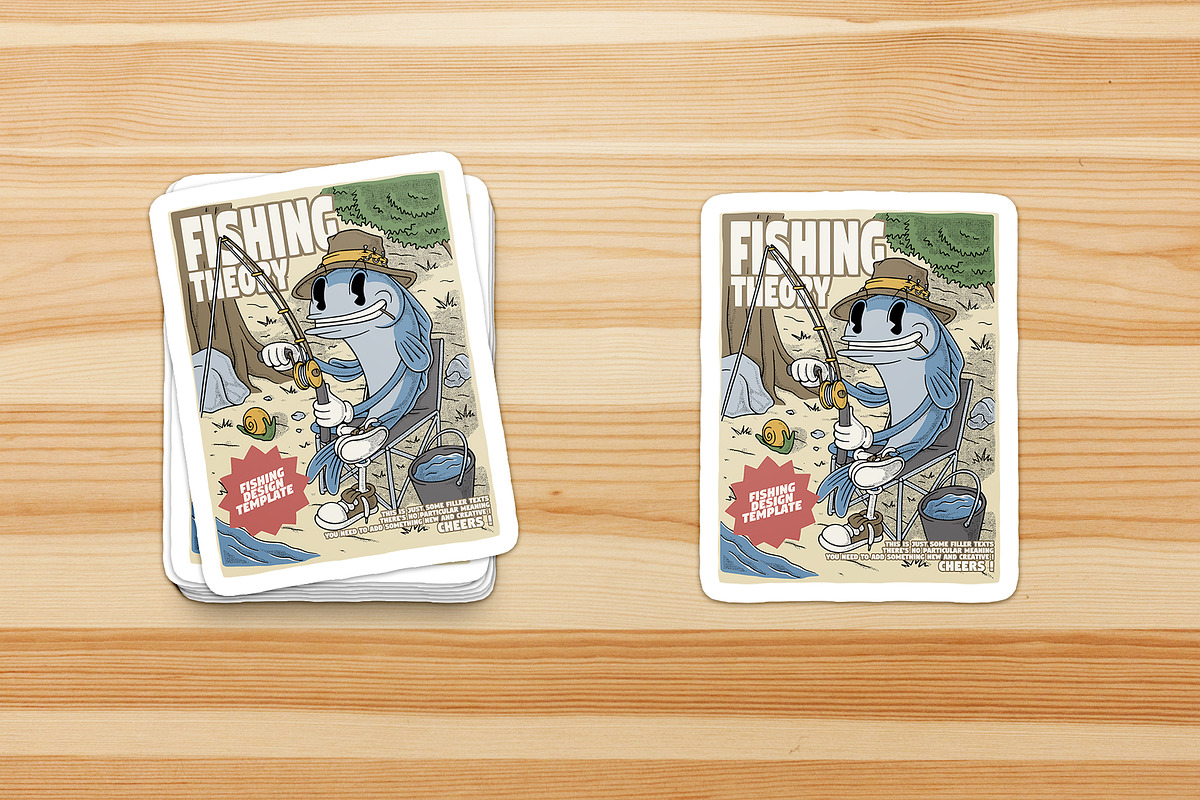 retro fish fishing in the nature, a Branding & Logo Template by Judsart (Photo 2 of 3)