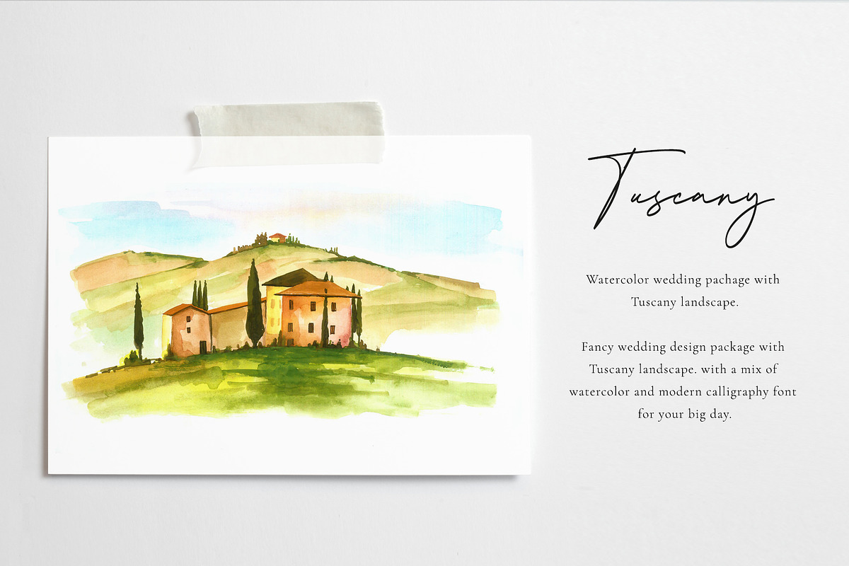 Tuscany Wedding Invite Set, an Invitation Template by Artberriez (Photo 3 of 4)
