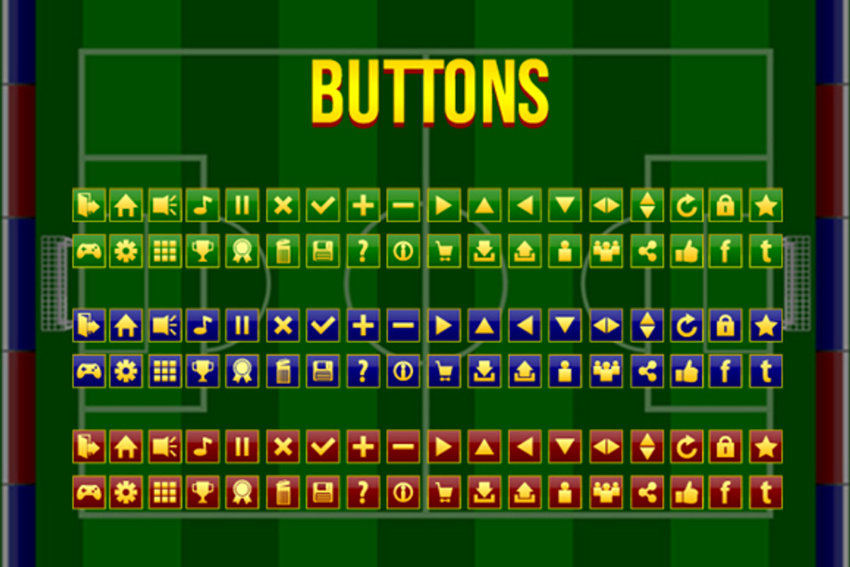 Soccer Game GUI Pack, an Illustration by erkoudesign (Photo 10 of 14)