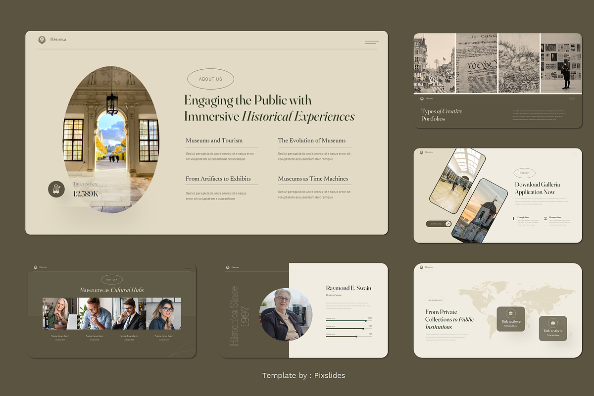 History & Museum PowerPoint, a Presentation Template by Pixslides (Photo 5 of 7)