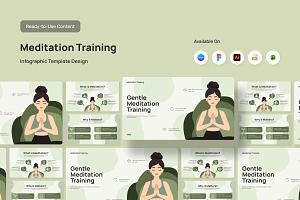 Gentle Mindful Meditate Infographic, a Presentation Template by productype1