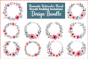 floral wreath, watercolor flowers,, a Graphic by Creativeshirt (Thumbnail 1 of 11)