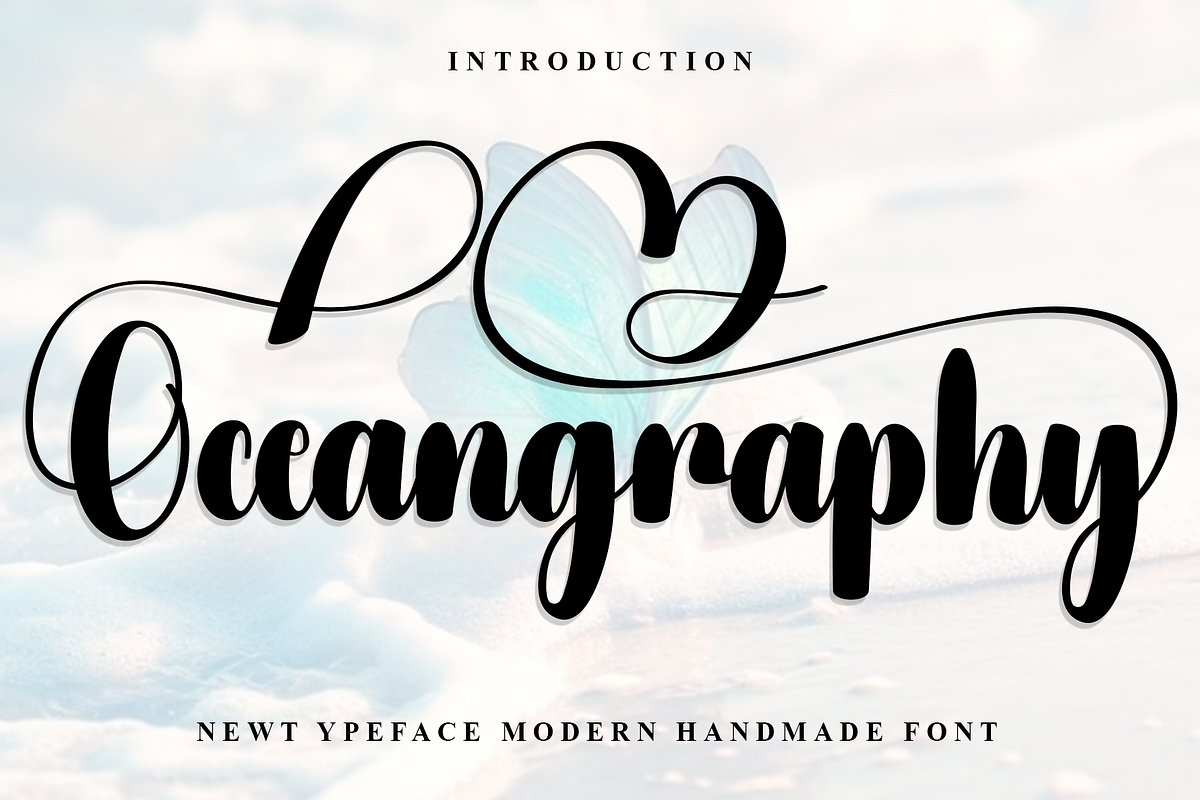 Oceangraphy, a Handwritten Font by InermediaSTUDIO (Photo 1 of 8)