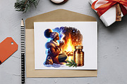 African American Christmas Clipart, an Illustration by RobertsArt (Thumbnail 2 of 7)