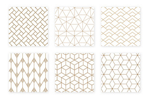 Set Of Geometric Seamless Patterns.