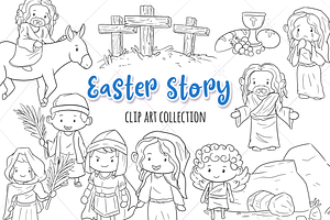 Easter Story Digital Stamps