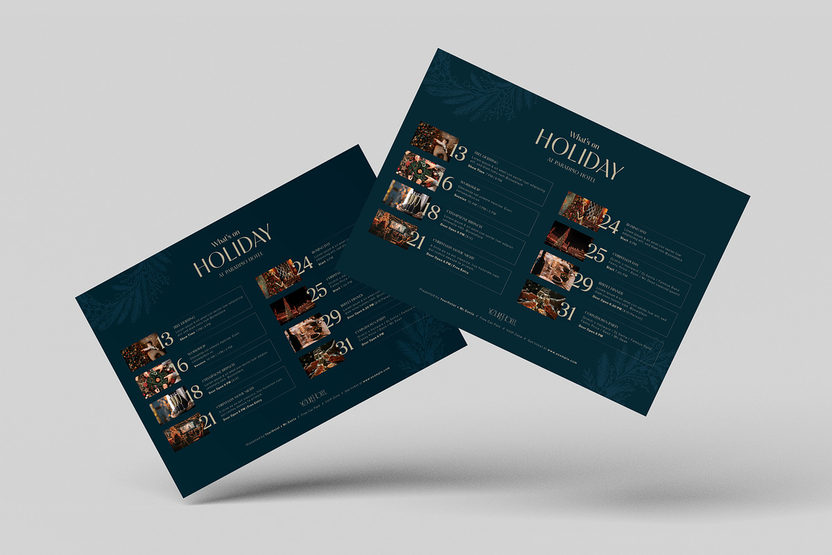 Christmas Event Schedule Template, a Flyer Template by BrandPacks (Photo 3 of 4)