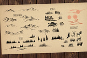 Adventure sketch vector set., an Animal Illustration by bioraven (Thumbnail 10 of 10)