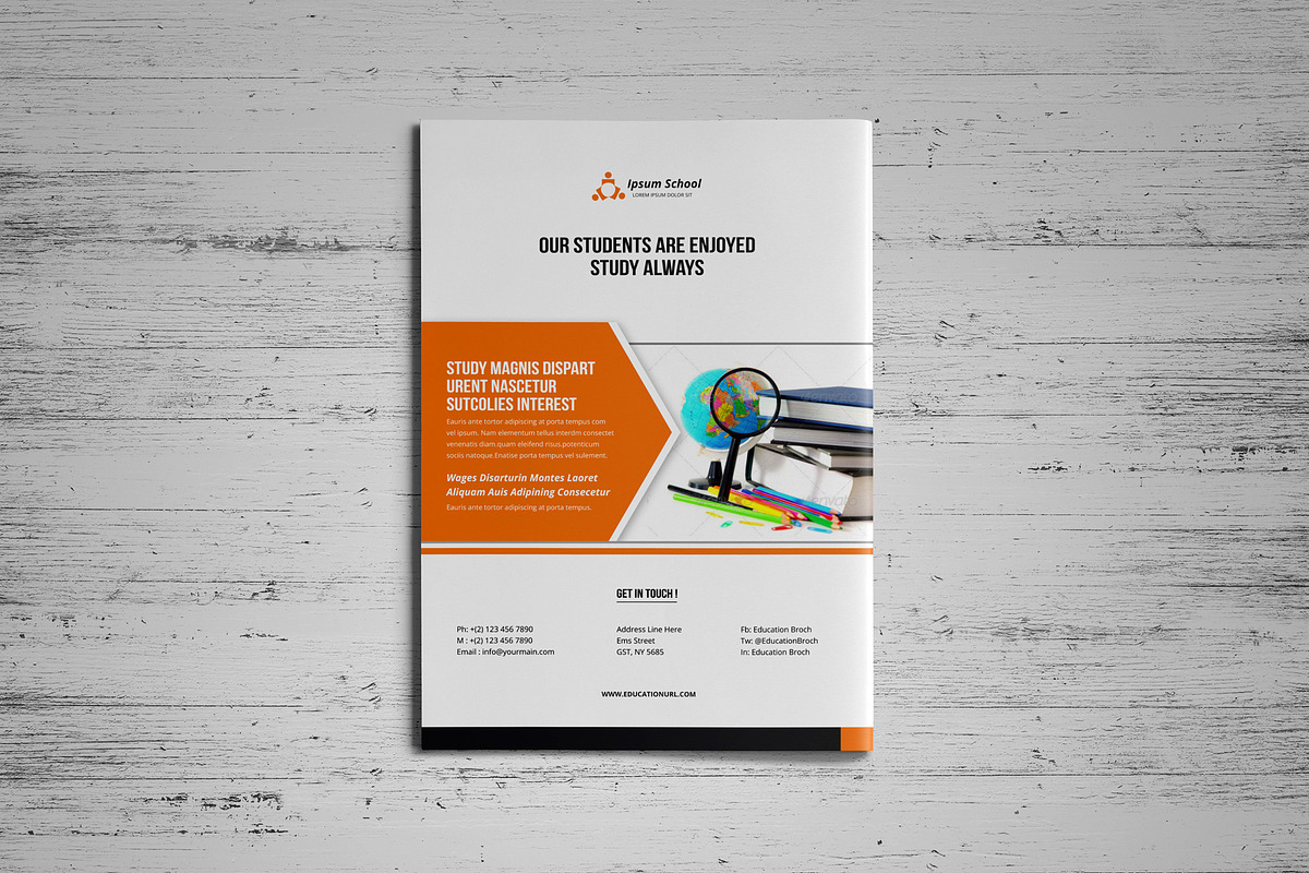 Education Brochure Template V1, a Brochure Template by JanySultana (Photo 3 of 10)