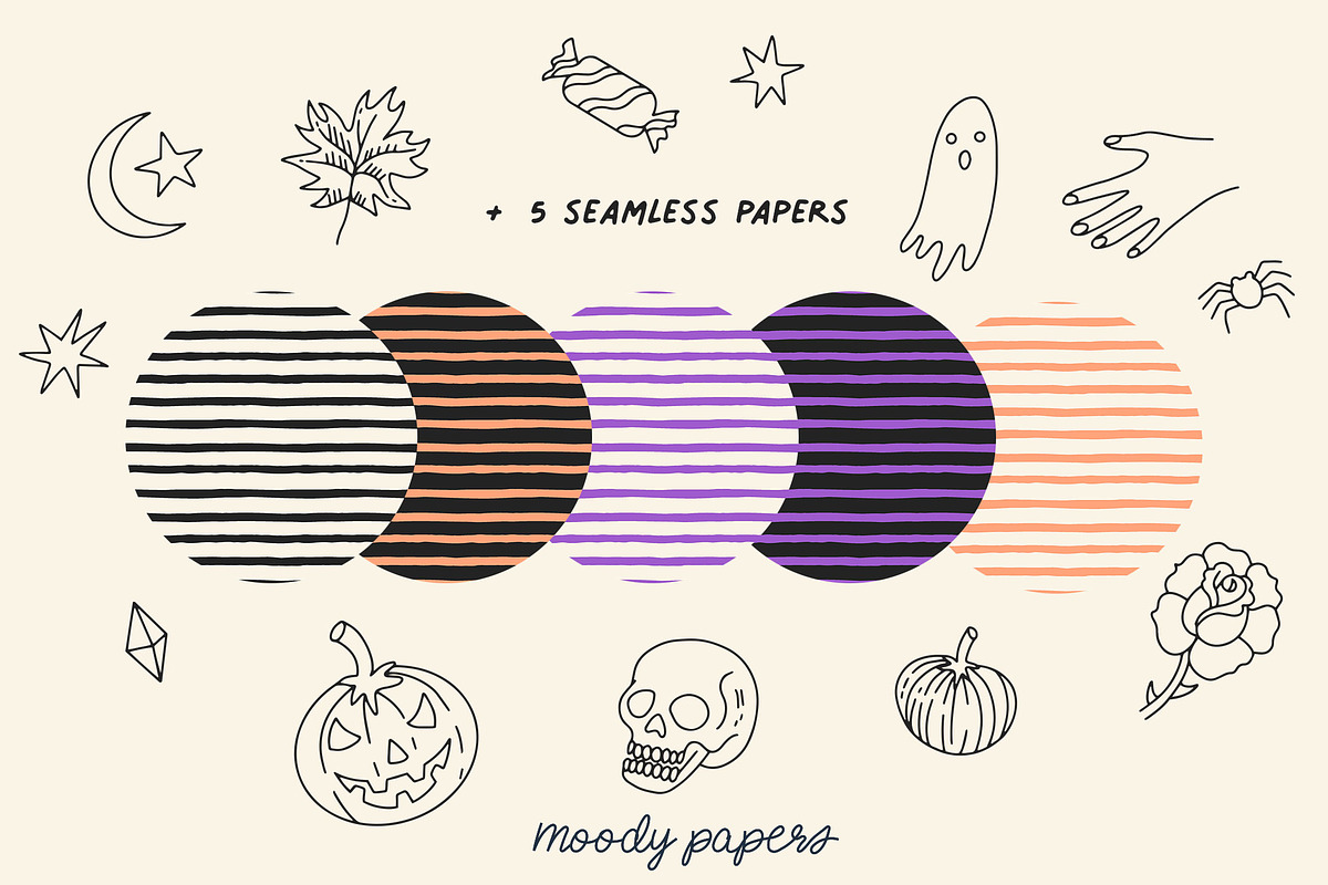 Halloween Clipart, an Illustration by MoodyPapers (Photo 5 of 5)
