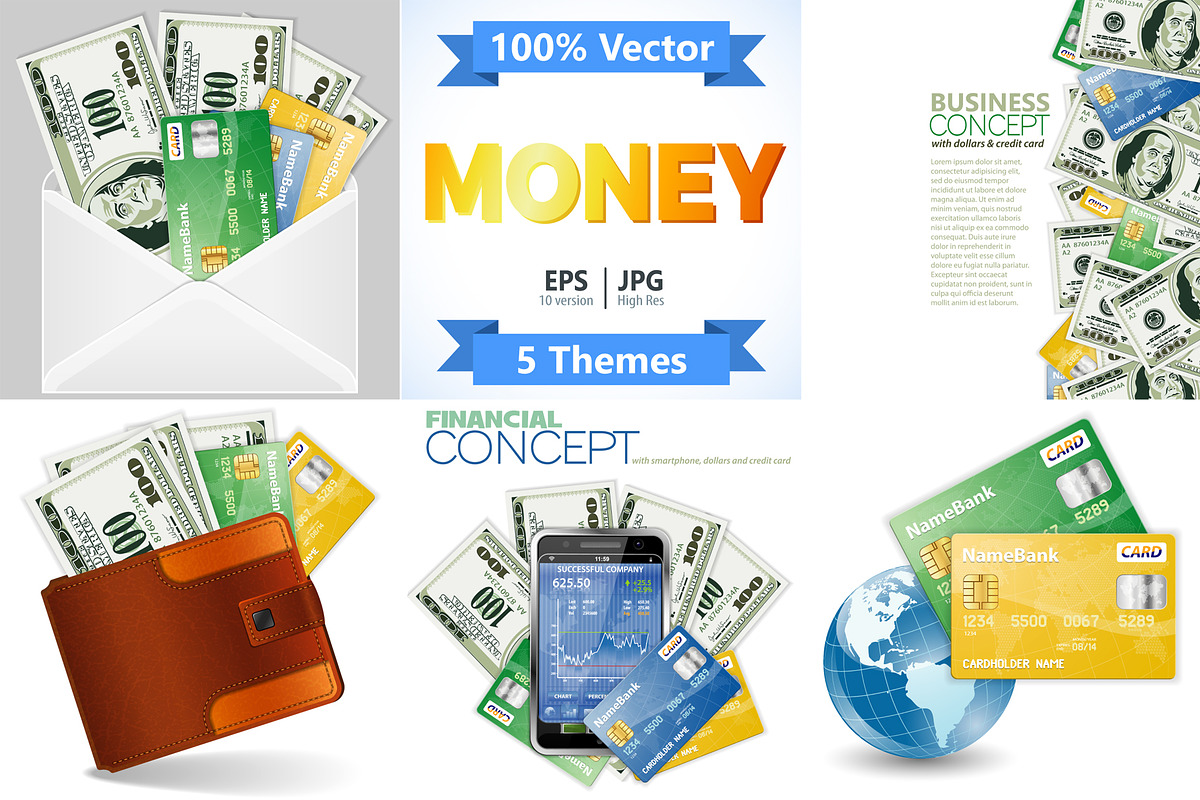 Money, Paper currency, Credit Cards, a Finance Illustration by TAlex (Photo 1 of 6)