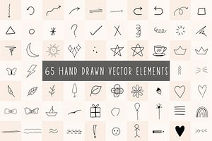 65 Hand Drawn Vector Elements