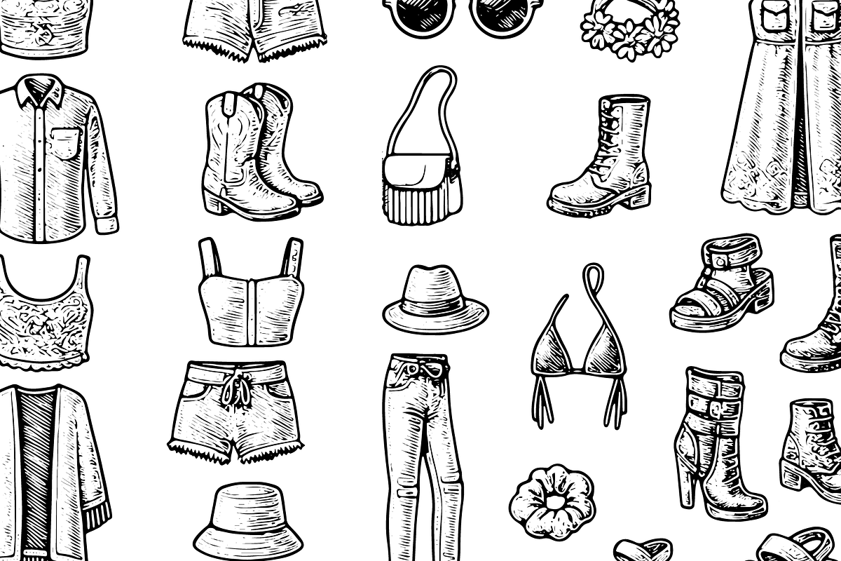 Vintage Fashion Icons Vector Set, an Object Graphic by RT Studio (Photo 3 of 3)