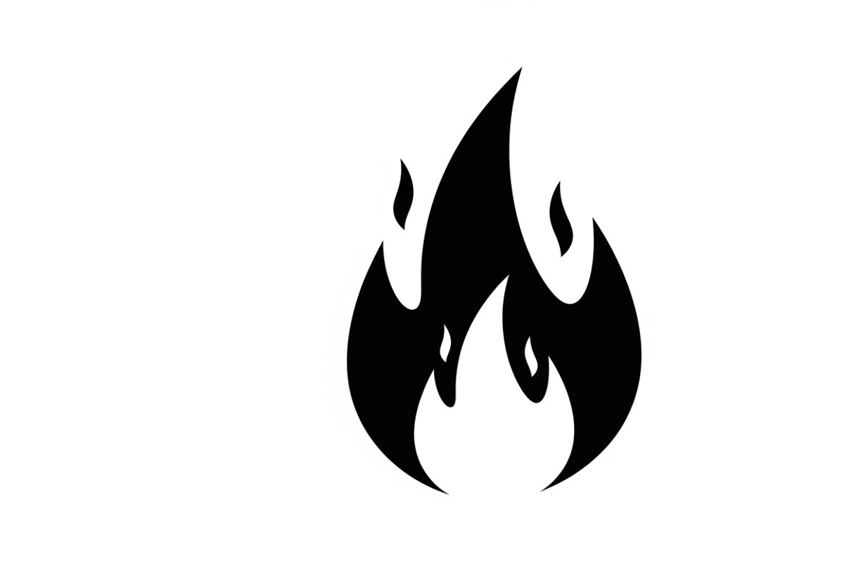 Bold black fire flame icon vector, an Illustration by Amazin_art (Photo 23 of 29)