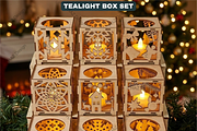 Tealight Holder Boxes SVG Laser Cut, a Graphic by AtacanDigital (Thumbnail 7 of 14)