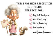 Whimsical Valentine Grandma Clipart, an Illustration by OK Design (Thumbnail 6 of 6)