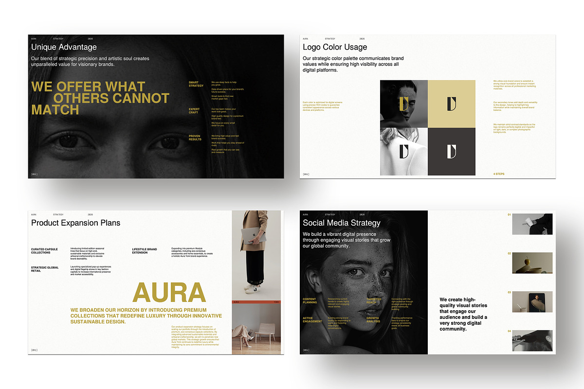 Brand Strategy Presentation | AURA, a Presentation Template by GoldenPixelStudio (Photo 8 of 11)