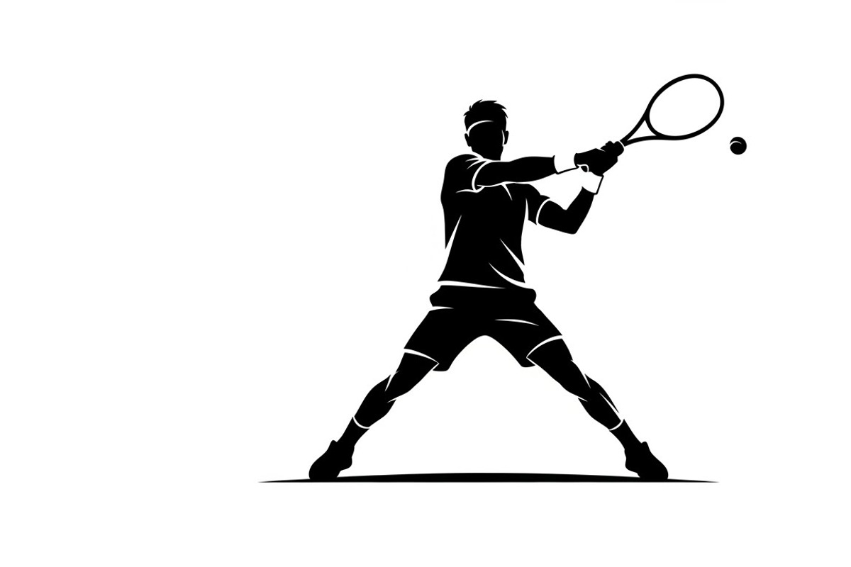 A dynamic Tennis Player Silhouettes, an Illustration by Amazin_art (Photo 2 of 31)
