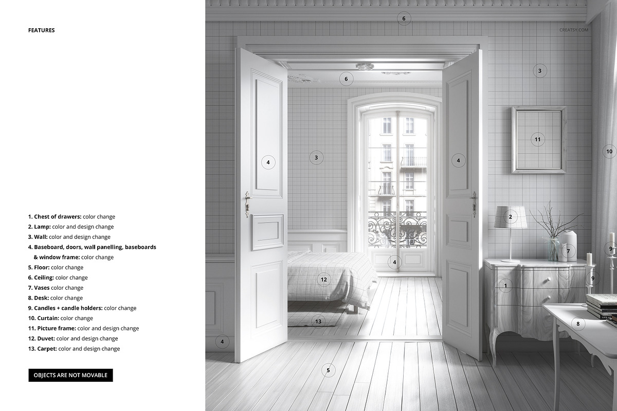 Classical Apartment Wallpaper Mockup, a Household Mockup by creatsy5 (Photo 3 of 5)