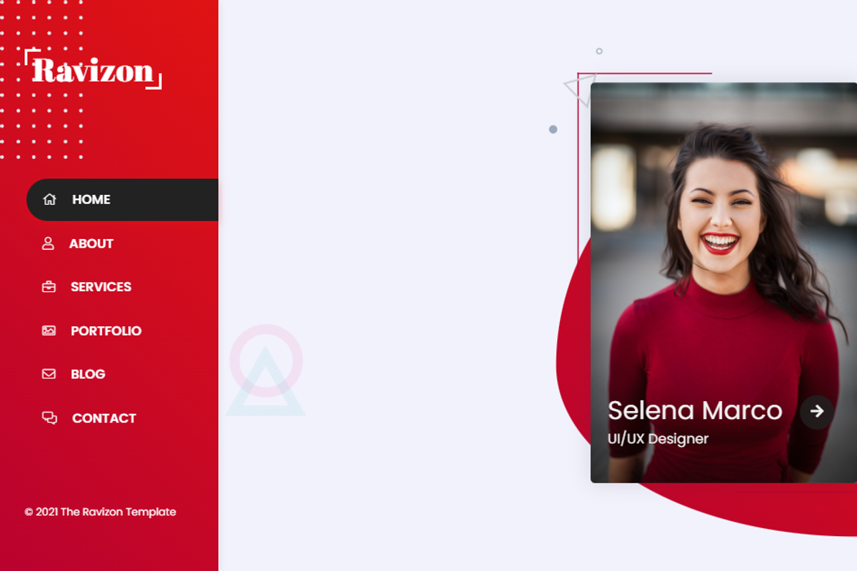 Ravizon - HTML Porfolio Template, a HTML Template by Techno Digitz (Photo 2 of 7)