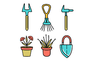Gardening tools plants vector, an Illustration by Vectorstockersland