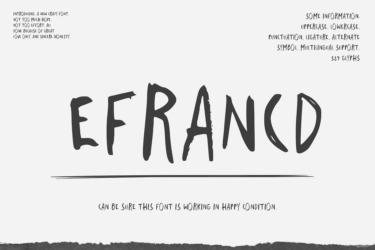 Efrancd Handwriting, a Sans Serif Font by 24Design Studios (Photo 1 of 7)