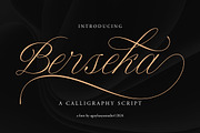 Berseka - Calligraphy Script, a Script Font by agnyhasyastudio (Thumbnail 1 of 11)