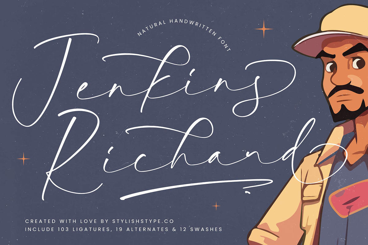 Jenkins Richard Natural Handwritten, a Script Font by stylishtype.co (Photo 1 of 20)