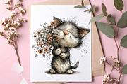 Watercolor Summer Cute Kitten PNG, a Seasonal Illustration by Canvas Craft (Thumbnail 7 of 7)