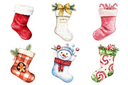 Christmas Stocking Clipart, an Illustration by Daily.Designs (Thumbnail 4 of 5)