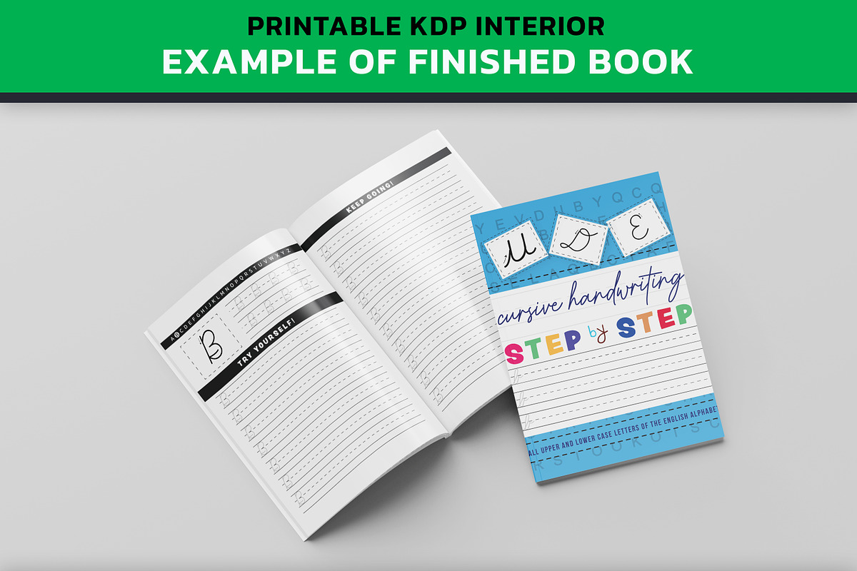 KDP Cursive Handwriting Workbook, an Illustration by PublishingHelper (Photo 3 of 4)