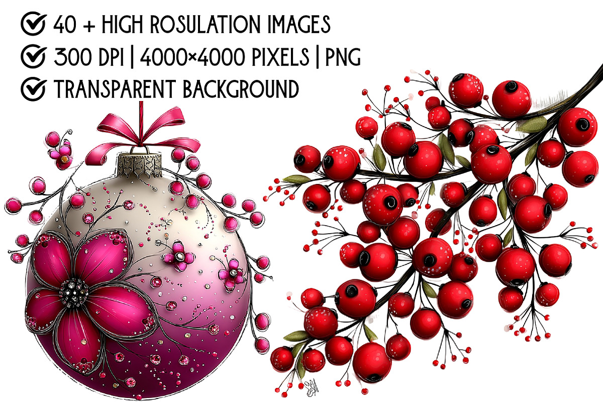 Christmas Clipart Bundle, an Illustration by Pixels.Craft (Photo 4 of 6)