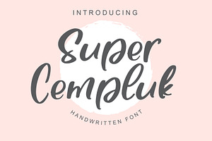 Super Cempluk - Handwritten font