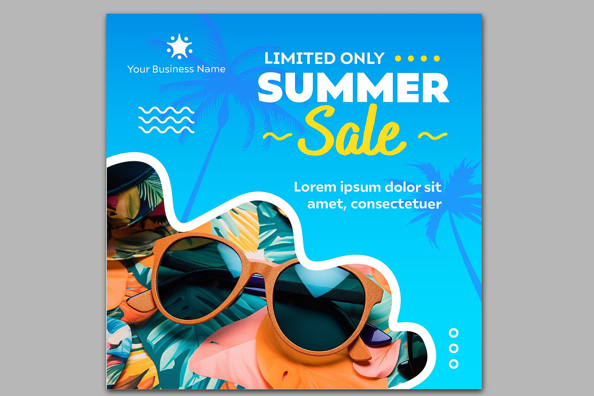 Summer Sale Social Media Post Set, a Templates & Theme by studiogstock (Photo 2 of 4)