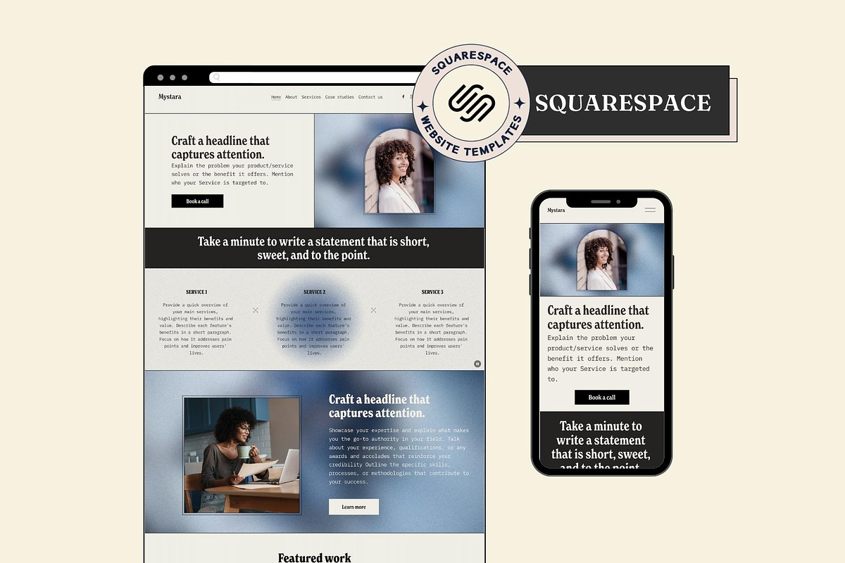 Squarespace website template, a Squarespace Template by Ciel Lumiere (Photo 2 of 11)