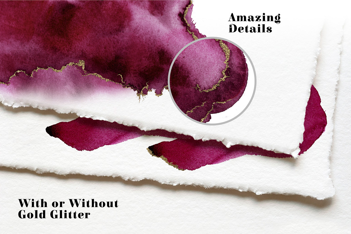 CARMINE Watercolor Brush Strokes, an Object Graphic by Vintage To Vectors (Photo 2 of 3)