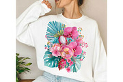 Pink Tropical Flower Graphic Clipart, an Object Illustration by DreamCafeArt (Thumbnail 5 of 6)