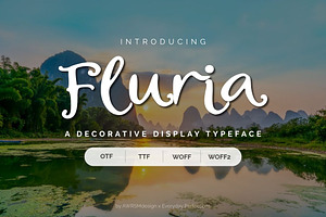 Fluria | Unique Decorative Font