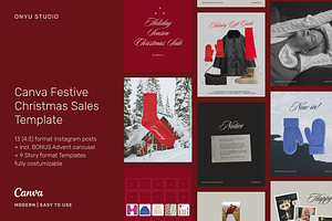 Canva Festive Christmas IG Template