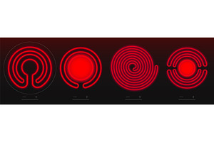Electric, inductive stove top, an Object Illustration by art PVP - market