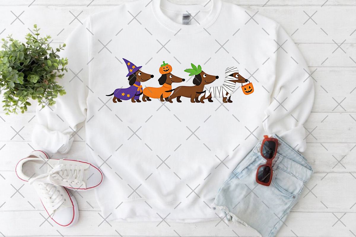 Cute Halloween Dachshund Dog PNG, an Illustration by Craft Nest (Photo 4 of 6)
