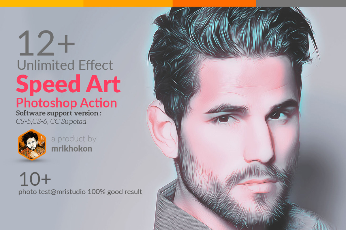Speed Art Photoshop Action, an Action Add-On by MRI STUDIO (Photo 1 of 8)
