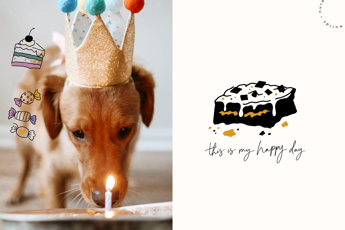 Birthday & Cakes Handmade Doodles, a Food Illustration by Nutalin Art (Photo 15 of 16)
