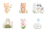 Watercolor Spring Nursery Clipart, an Illustration by CreationArt (Thumbnail 5 of 7)