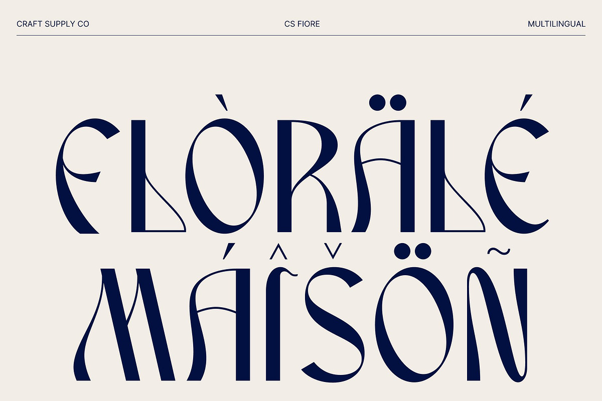 CS Fiore – Art Nouveau Font, a Sans Serif Font by Craft Supply Co. (Photo 7 of 8)