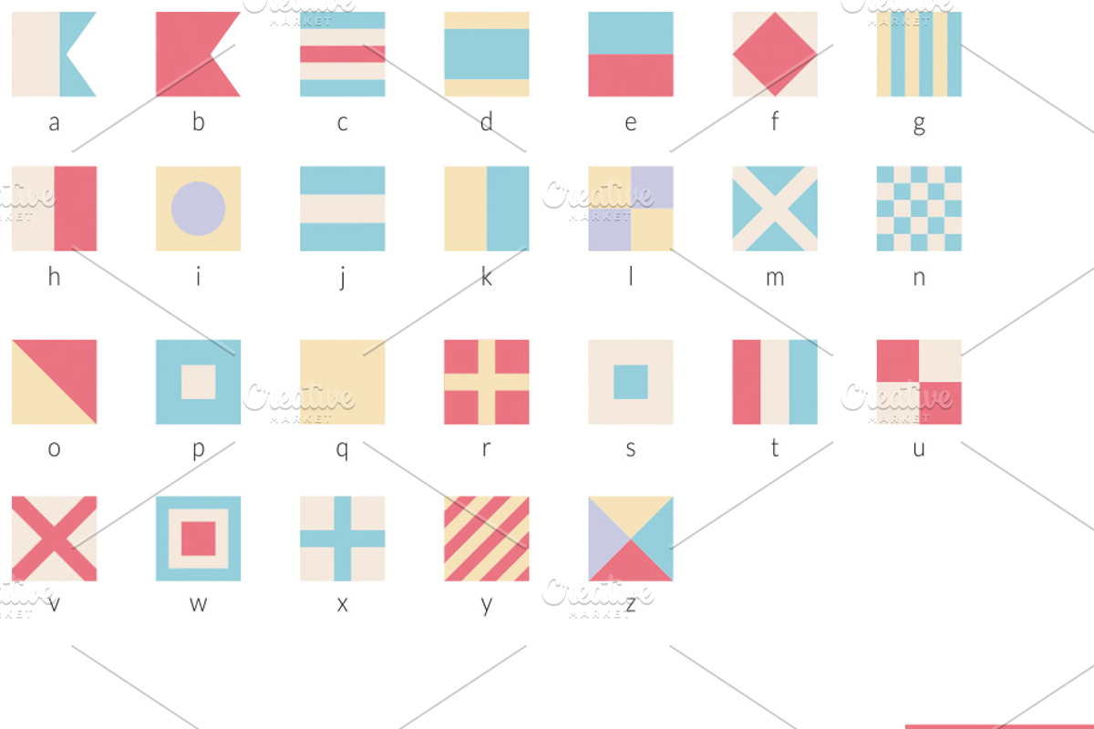 Nautical Alphabet Flags, an Object Graphic by The Bumble Box (Photo 3 of 3)