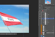 Clean Horizontal Flag Mockup, an Advertising Mockup by RSplaneta (Thumbnail 2 of 2)