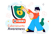 10 Cybersecurity Awareness Campaign, a Technology Illustration by denayunebgt (Thumbnail 4 of 4)