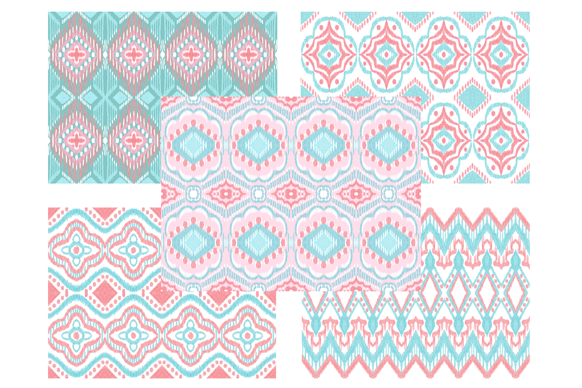 Pastel ikat Pattern seamless pattern, a Pattern Graphic by AkiraVilla (Photo 3 of 7)